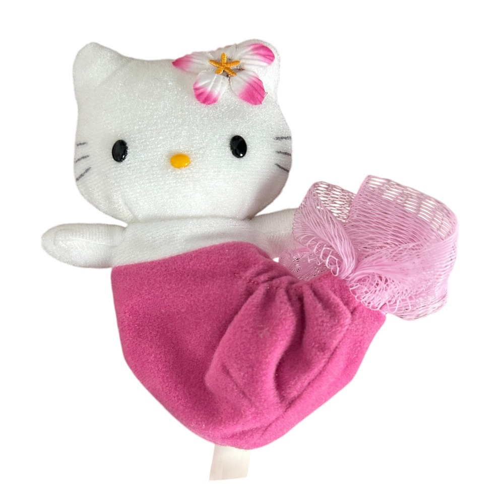 Sanrio Smiles 2002 Hello Kitty Mermaid Flower in Hair Aloha 6" Plush‎ Plushie